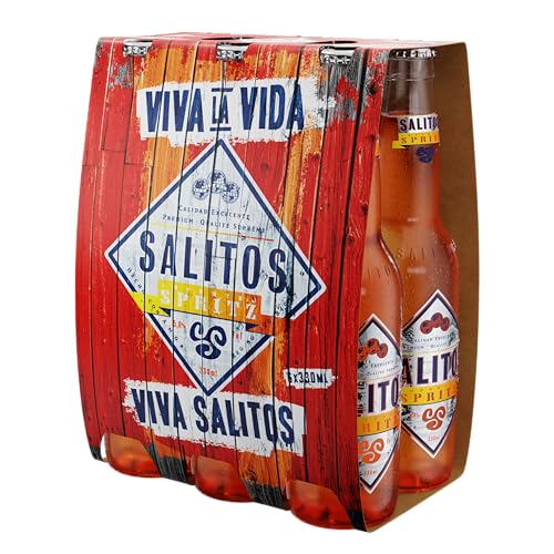 SALITOS - Spritz 6 x 0.33 L, Bebida Refrescante, Sabor Tropical a Naranja Amarga y Cítricos, con Burbujas Espumosas, 5% Vol. Alcohol