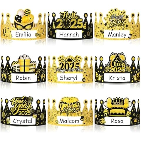 Faccito 36 Pcs New Year Paper Crowns Cover