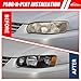 ADCARLIGHTS Compatible with 2001 2002 Toyota Corolla Headlight Assembly, Headlamps Replacement w/Black Housing Amber Reflector Driver and Passenger Side
