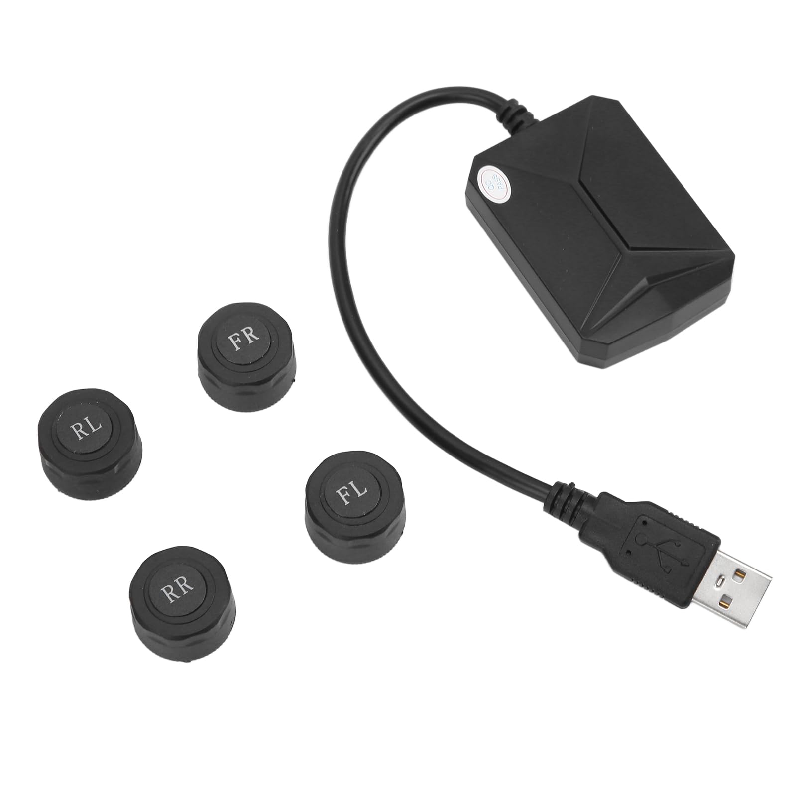 Uniwersalny System TPMS z 4 Czujnikami i Interfejsem USB, System Monitorowania Ciśnienia w Oponach Samochodowych do Gacji, Rts i Wykrywania