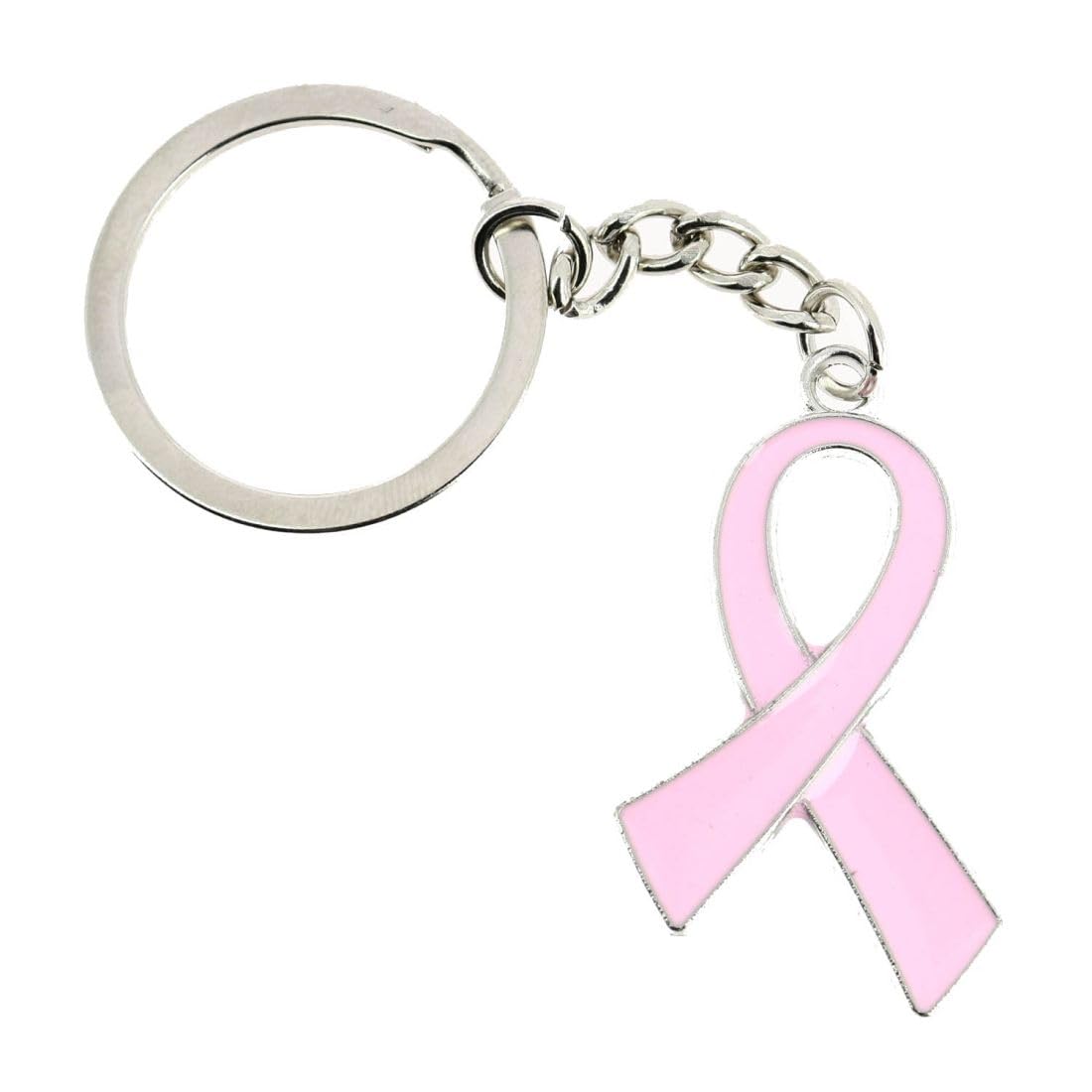CLJ – Pink Ribbon Keyring – Breast Cancer – October Pink – Engagés, Pink, One size