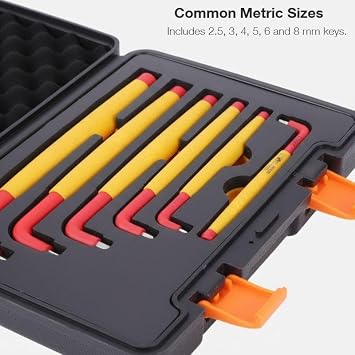 Insulated Hex Key Set 6 Piece Extra Long 1000V VDE Allen Keys Tools