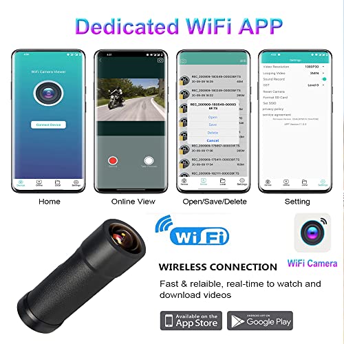 VSYSTO K5X-LED Cámara Bicicleta 2K WiFi Impermeable miniatura 5