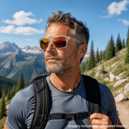 Image of B.N.U.S Sunglasses Corning Glass Lens, Non-Polarized for Men Women