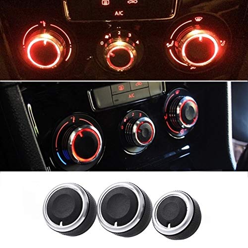 NO LOGO - No Logo LSB-Auto Lot de 3 interrupteurs A/C pour voiture Style air conditionné Panneau de contrôle de télécommande pour Passat B6 Bora Golf Mk5
