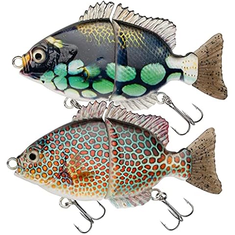 JOHNCOO 2 Segments Jointed Swimbaits Kit Fishing Lures for Bass Trout Topwater Freshwater Saltwater Lifelike Fishing Baits Box Gifts for Men Cover