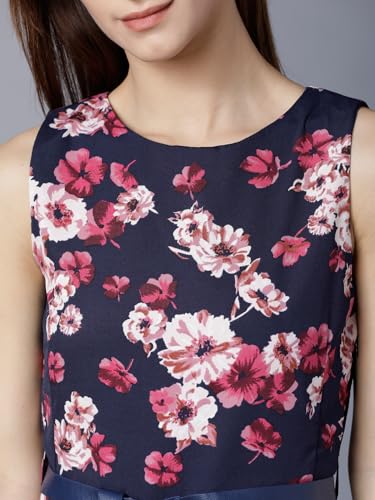 Image of Tokyo Talkies Women's Sleeveless Boat Neck Printed Dresses | Stylish Dresses | Casual Dresses