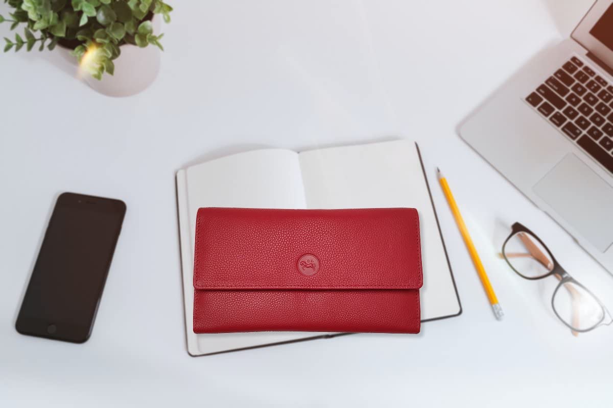 LOLUNA® Compagnon de Voyage Multifonction Tout en Un, Porte chéquier, Carte, Monnaie et identité - idée Cadeau Noël, fête, Anniversaire - Taupe