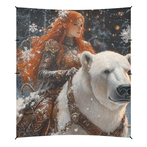 Game Anime Winter Playroom Bear Beach Cabana Tent UPF50 Lightweight Large Sun Shade with Carrying Bag for Camping, Fishing, Backyard Fun