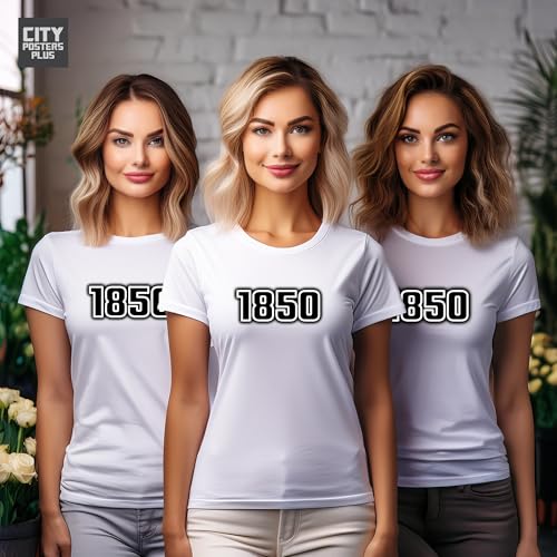 T-shirt 1850 femme blanc en maille premium et finitions soignées
