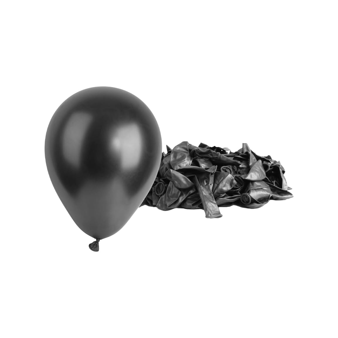 Lateksowe balony imprezowe - opakowanie 2540 - 18 cm metaliczne czarne lateksowe balony - idealne dekoracje imprezowe wesela wieczór panieński obchody Nowego Roku