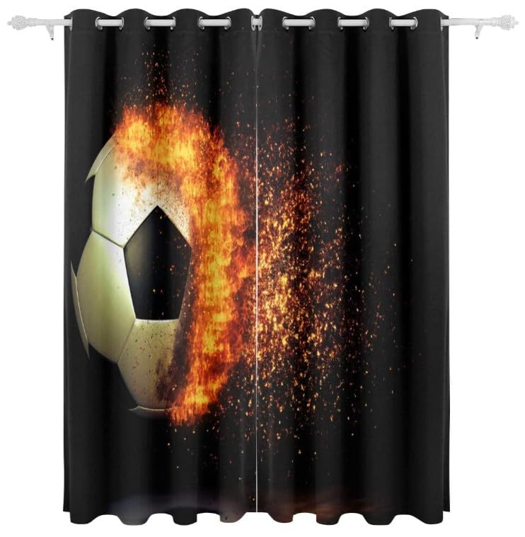 Rideau opaque occultant pour dormir dans le noir football 3D