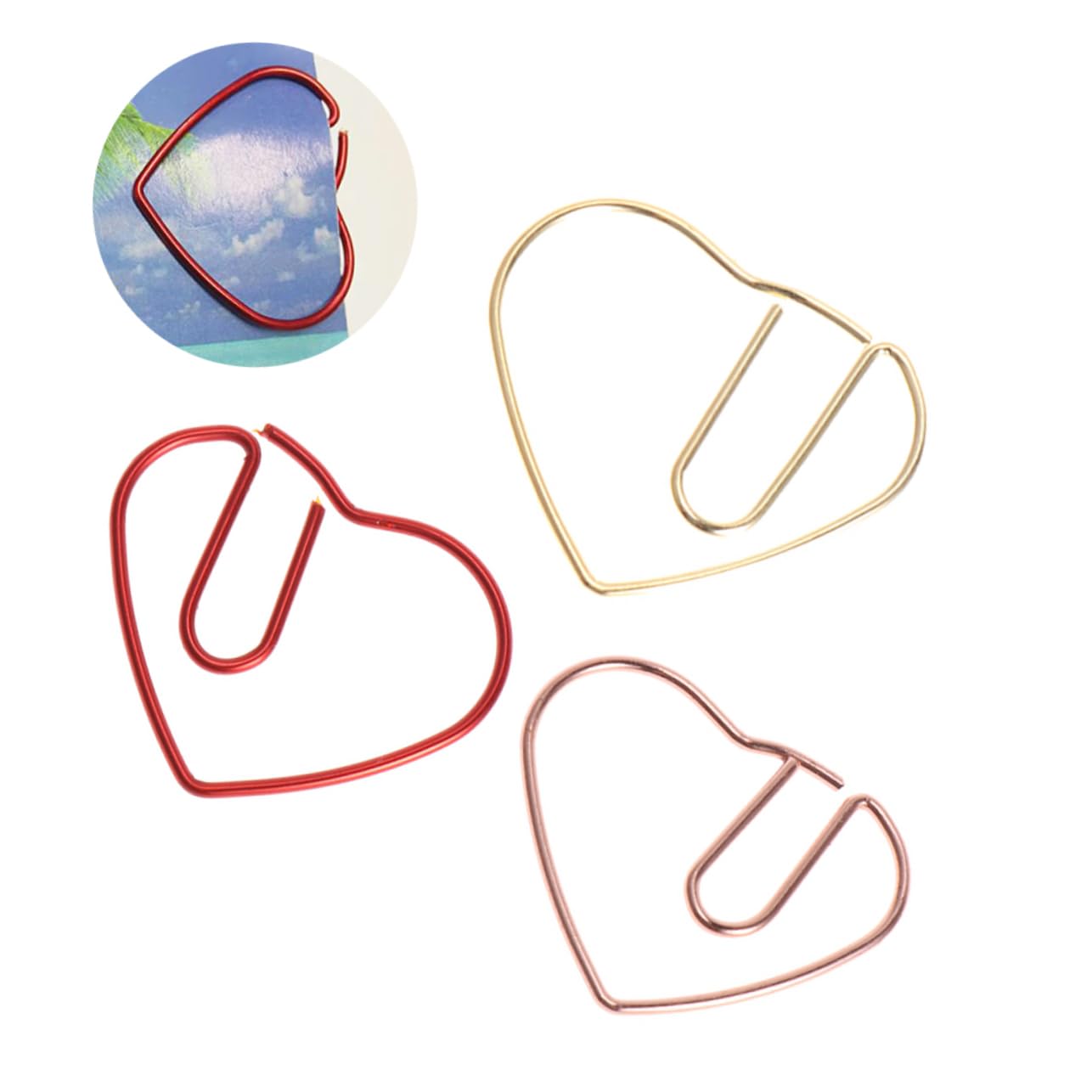 NUOBESTY 150stücke Herzförmige Büroklammern Kreative Lesezeichen Für Büro Schule Und Notizbuch Gemischte Farben Clips Für Scrapbooking Und Kalenderanwendung