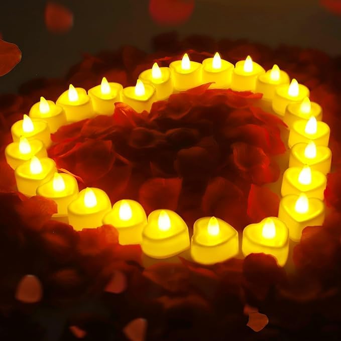 Recopilación de Candelita disponible en línea para comprar. 37 24 velas románticas con forma de corazón,Velas de té LED en forma de corazón,Velas Candelita De Boda Battery con 1000 Pétalos de Rosa Artificiales para fiestas,bodas,San...