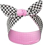 Länge: 90cm, Breite: 7cm Küstenluder Damen Haarband Lauryn Pepitamuster Retro Bandana