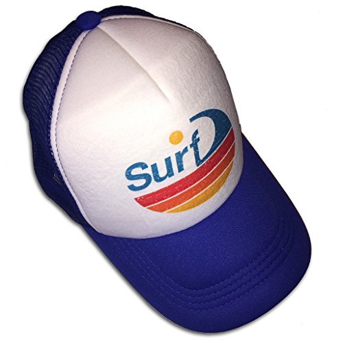 Sol Baby Surf Wave Stripe Infant Kids Trucker Hat-S-Blue