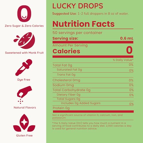 Image of Allways Drops Lucky Water Enhancer | Sugar Free | 50 Servings