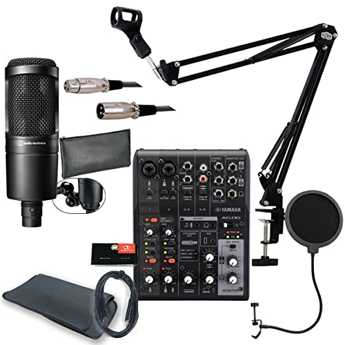 audio-technica AT2020 コンデンサーマイク 6点セット audio-technica AT2020 コンデンサーマイク アームスタンド