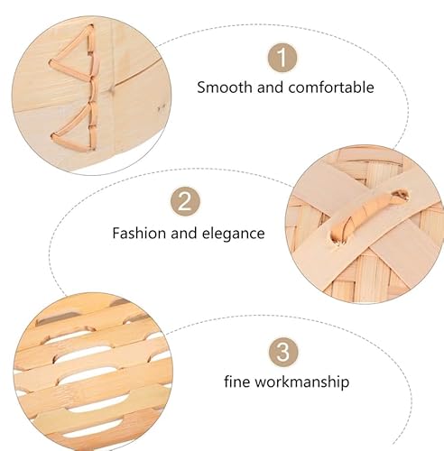 Luminexia Bamboo Steamer Basket Set,Household Bamboo Steamer,1 Tier/2 Tier Chinese Food Steamer With Lid Traditional Dumpling Steaming Rack Cookware For Dim Sum,Vegetables,Meat And Fish,9 Sizes - Image 5