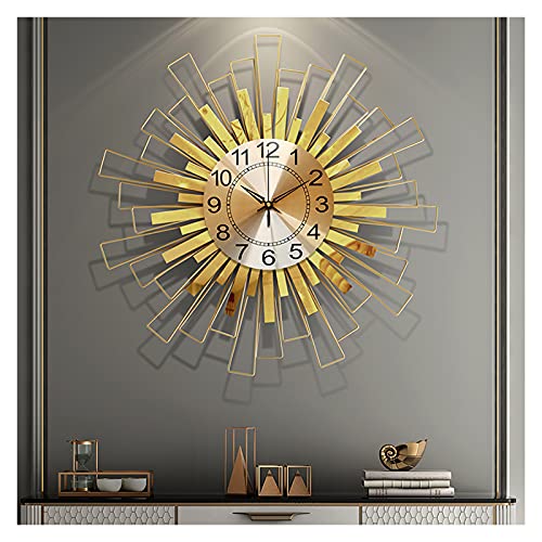 Horloge murale en métal 3D de 21,6 pouces pour salon
