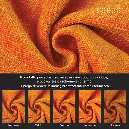 Image of Encasa XO Thick Chenille Throw Pillow Covers Set of 2 | Orange - (12 inchx20 inch) (30x50 cm) | Decorative Accent Square Throw Pillow Cases for Couch, Home Decor, Sofa