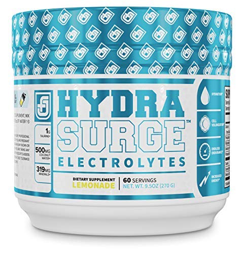 HYDRASURGE Electrolyte Powder - Hydration Supplement with Key Minerals, Himalayan Sea Salt, Coconut