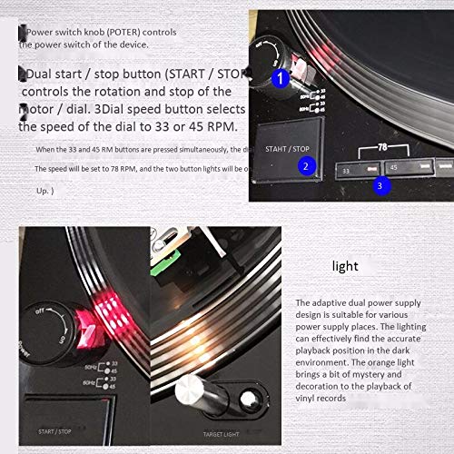 NAMSAR AT-LP120X-USB Direct Drive DJ Turntable, Vinyle Professionnel Fever HiFi Enregistrez Gramophone Player, Supports 3 Vitesses de 33/45/7 8, Compatible avec Plusieurs systèmes d’exploitation - Les Beatles, Paul McCartney, John Lennon, RIngo Starr, George Harrison NAMSAR AT-LP120X-USB Direct Drive DJ Turntable, Vinyle Professionnel Fever HiFi Enregistrez Gramophone Player, Supports 3 Vitesses de 33/45/7 8, Compatible avec Plusieurs systèmes d'exploitation – Image 5
