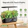 Ahopegarden Hydroponics Growing System Kit Indoor Herb Garden with Grow Light 12 Pods, with LCD Touch Panel Hydroponic Planter, Planting Height Up to 17", Grower Harvest Fresh Veggie Lettuce, Black #3