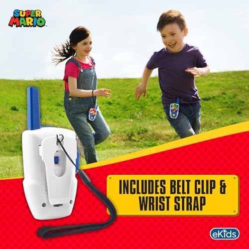 Image of Super Mario Walkie Talkies for Kids, Static Free and Extended Range Indoor and Outdoor Toys for Fans of Mario Toys