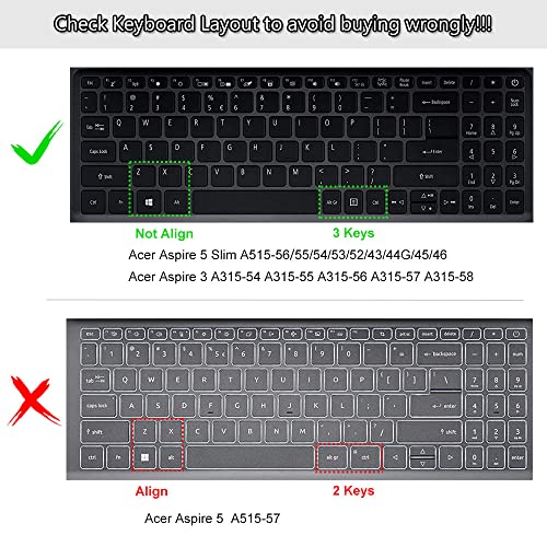 Protector de teclado para Acer Aspire 5 Slim Laptop 15.6" miniatura 2