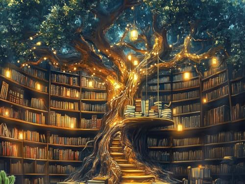 ARPADAMO Diamond Art Kits for Adults,5D Tree of Life Diamond Painting DIY Book Diamond Art Diamond Painting Kits for Adult,Round Full Drill Diamonds, Diamond Art Kits for Home Decor-12x16inch