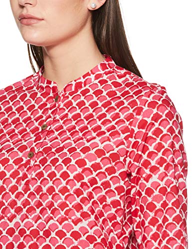 Image of Amazon Brand - Myx Women Printed Regular Cotton Short Kurti (Available in Plus Sizes)