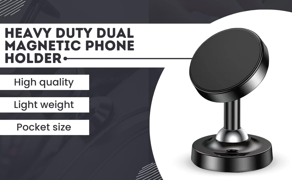 Image of KolorFish Heavy Duty Dual Magnetic Phone Holder for Gym | Magnetic Hold for Metal Surfaces | Mount for Mobile Videos and Pictures | Perfect for Content Creators
