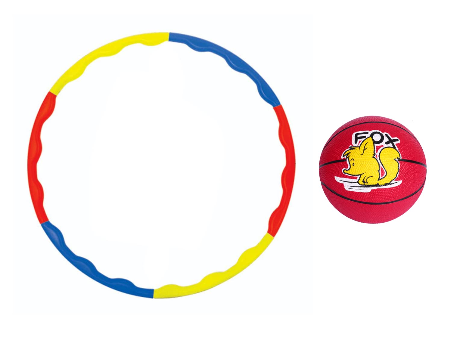 PB08 WINNING EVERYDAY Kids Hula Hoop (6pcs Set) with Kids Basket Ball Size 3 Hula Hoop (Diameter - 70 cm)