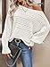 Cakulo Womens Off Shoulder Sweater Top Fall Outfits Fashion 2025 Oversized Knit Batwing Long Sleeve Crochet Sweaters White XL