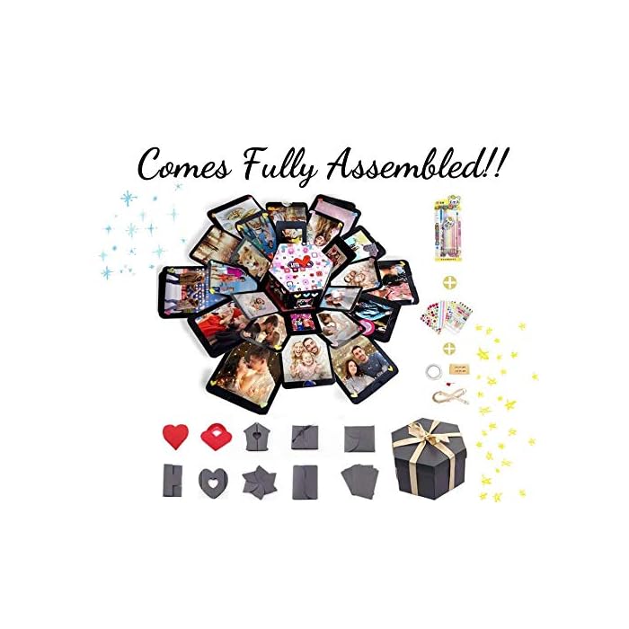 Buy Explosion Box Photo Album Surprise Cake Explosion Box, Wedding Anniversary Hexagon Box
