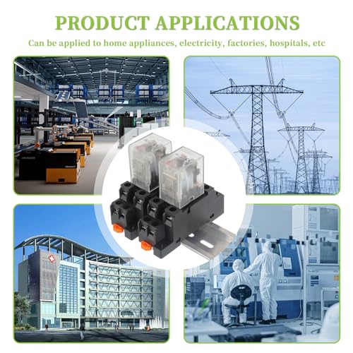 Relé CA 12V HH52P JQX-13FL de 8 pines con base para solucionar fallos de mantenimiento eléctrico 7