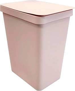 AC – Cubo de Basura NEUS – Cubo para el hogar – Plástico resistente – Ideal para el almacenamiento y orden – 28 Litros – Color Rosa Pastel.