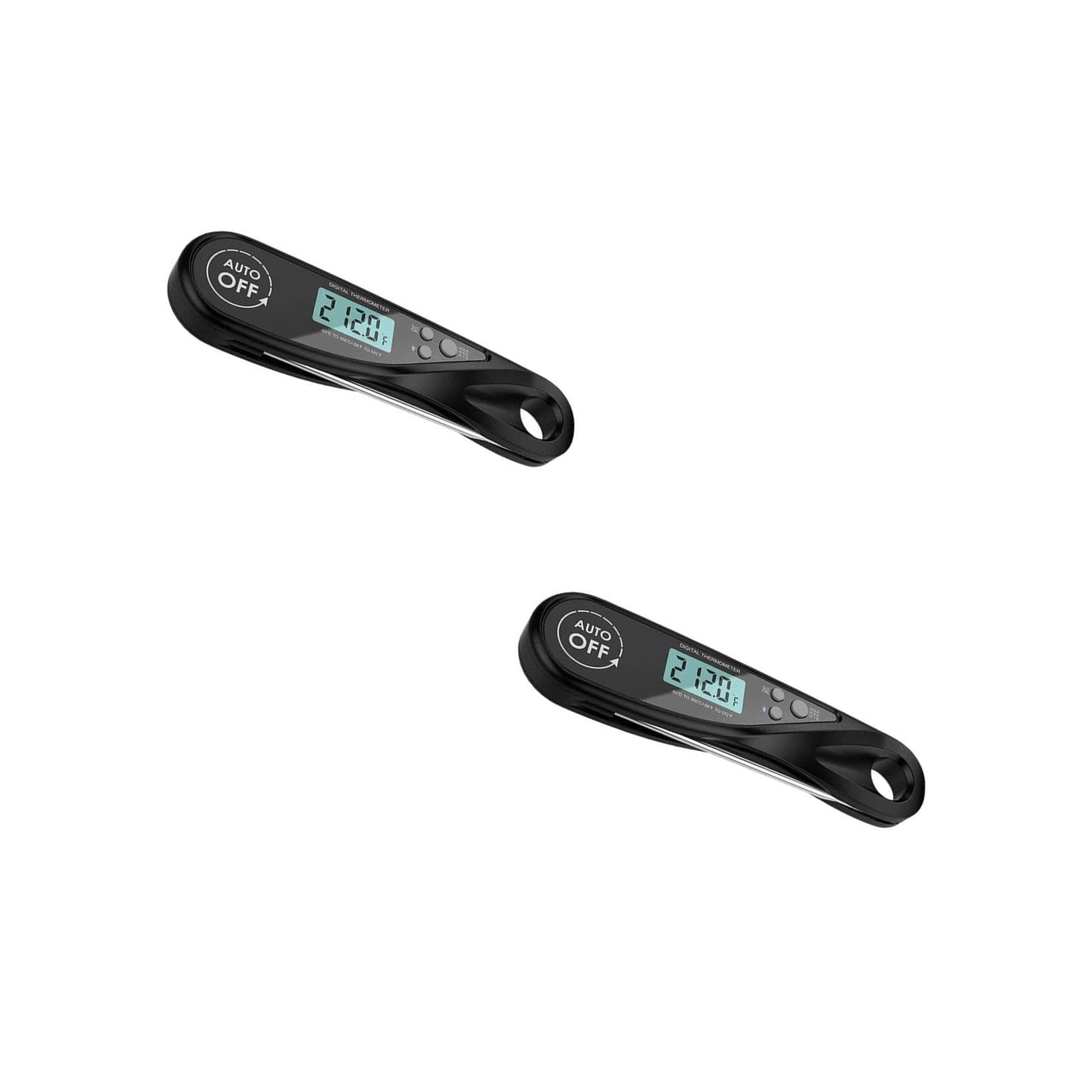 MAGICLULU 2pezzi Termometro Digitale Per Alimenti e Istantanea Lettura Temperatura Probe Inossidabile Per Cucinare Grigliare e Barbecue Nero