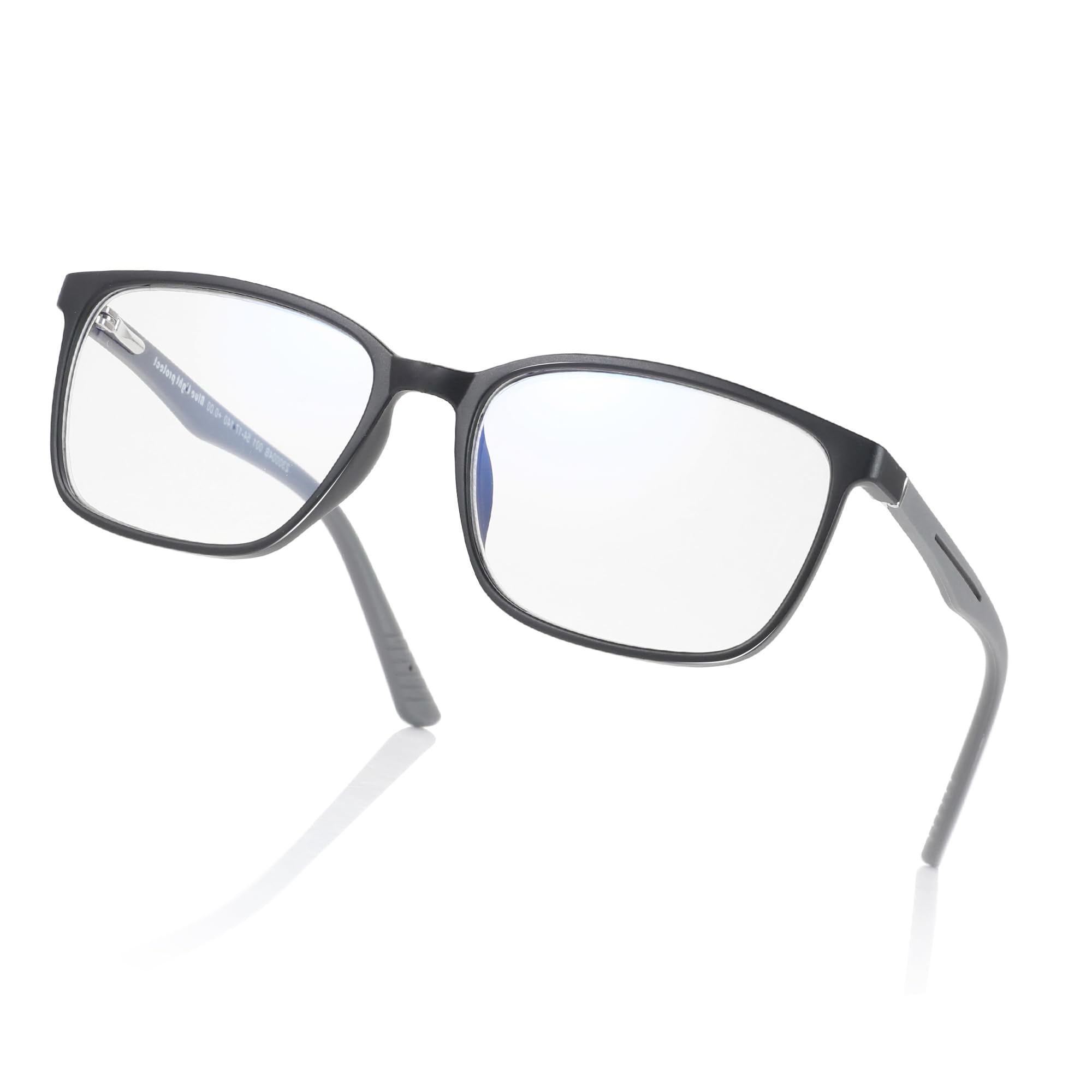 ZENOTTIC Blaulichtfilter Brille,Lesebrille Herren Eckige TR Rahmen-Leser Anti-Glanz Sport Computerbrille