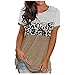 Dasongff Femmes T-Shirts à Manches Courtes Printemps Et éTé Sexy Col V Tunique Courtes Tops Chic Élégant,Nouvelle Mode DéContractéE pour Femmes Lâche Douce Comfy Tee Shirt Haut Grande Taille Casual