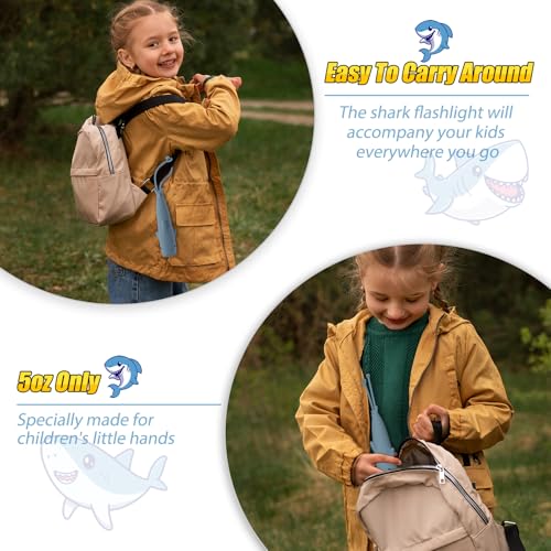 Image of Shark Kid's Flashlight,LED Shark Kid's Flashlight for Boys and Girls, Suitable for Camping and Outdoor Exploration, Fun and Lightweight Flashlight, Birthday Gift