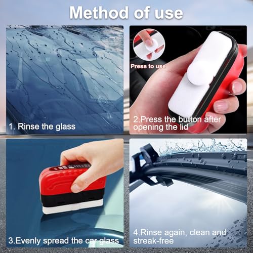 image for Fululuer Automotive Oil Film Cleaning Brush for Car Windows, Clear Vis