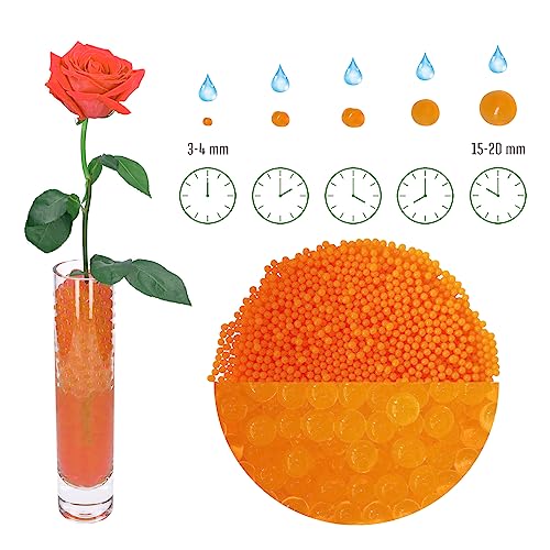 trendfinding 100 g water-retaining deco granules orange, grain size 3.5-4 mm, decoration for flowers and plants 10 litres - Image 3