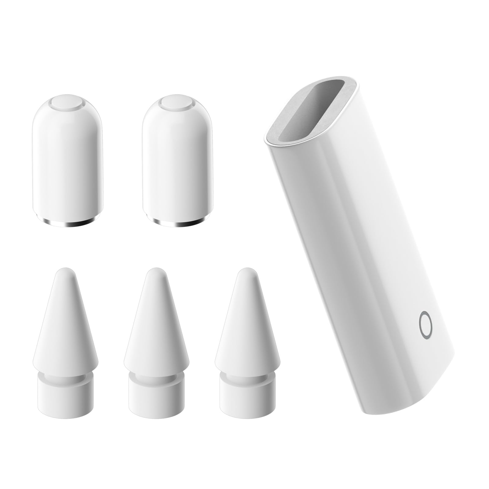 Apple Pencil z 3 wymiennymi końcówkami, 2 nasadki magnetyczne, 1 adapter do ładowania, akcesoria magnetyczne, nasadki zapasowe do Apple Pencil 1 generacji, kość słoniowa