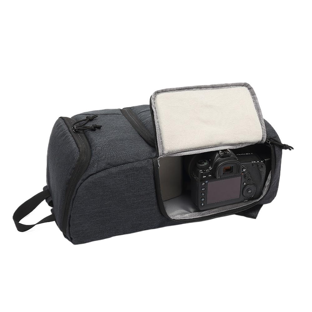 Borsa Reflex Zaino fotografico multifunzionale impermeabile Grande capacità Borsa fotografica portatile da viaggio Fotografia for esterni(GRAY)