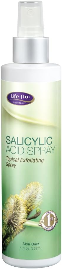 Life-FloSalicylic Acid Spray | Topical Exfoliating Spray | 2% Salicylic Acid for Skin, Fine Lines, Wrinkles, Acne | 8 oz
