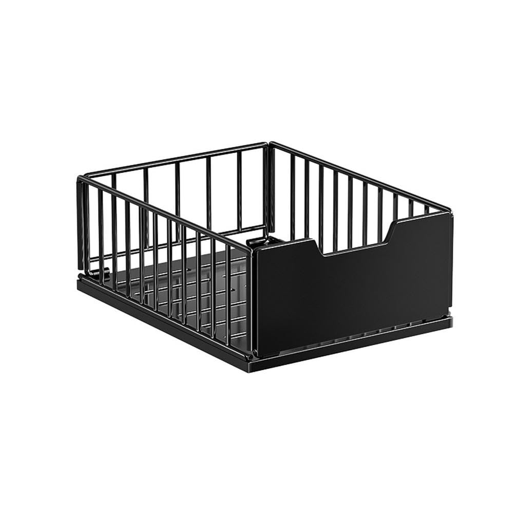 Teleskopowa szuflada wysuwana do kuchni, z folią samoprzylepną Na-no i śrubami, regał na przyprawy, wysuwany organizer do szafek kuchennych, 25 szer. x 40 gł. x 18 wys. cm