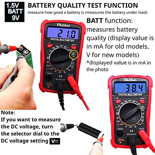 Digital Multimeter Ac Dc Voltmeter Ohm Volt Amp Tester Continuity, Battery And Diode Multi Tester With Set Of Test Leads, Probes, Test Clips, Dupont Wires, Crocodile Clips, Wire Stripper From Plusivo #TOP4