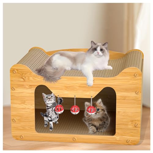 Couchage Et Mobilier pour Chats MêMe Un Griffoir Est Un Nid De Chat, Grattoir Chat Boule De Cloche Gratuite Lors De La Commande, Lit pour Chat Maison pour Chat Interieur